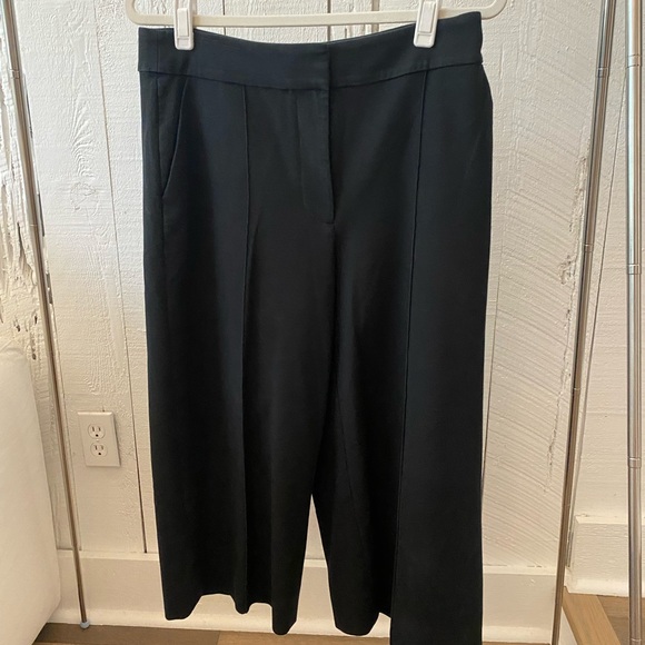 Kate Spade Size 10 Black Wide Leg Crop Trousers - Picture 1 of 3